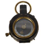 G H Kemp Ltd London, a 1918 military compass, serial no. 10122, the leather case impressed R