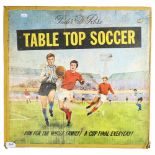 Vintage 1960s Tudor Rose table soccer game, in original box, however appears to be missing ball