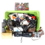 A quantity of Vintage cameras and associated equipment, including various brands such as Kodak,