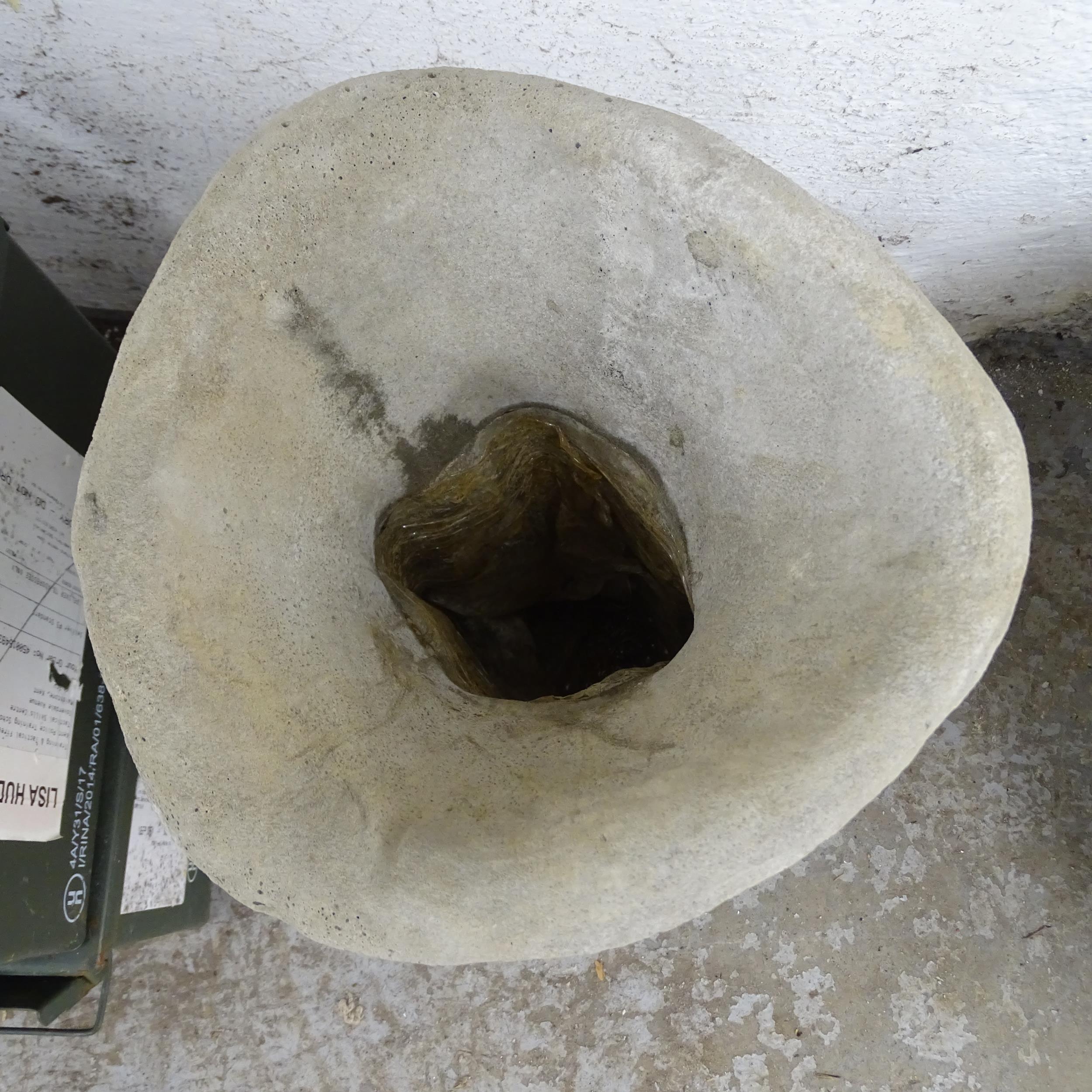 A concrete planter/umbrella stand in the form of a toby jug. 30x43cm - Image 2 of 2