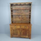 A large reclaimed pine 2 section dresser. 134x220x52cm