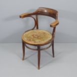 A Thonet style bentwood desk chair.
