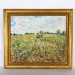 Lorenz, an impasto oil on board, impressionist study, 67cm x 78cm overall, framed