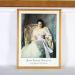 John Singer Sargent, coloured print of Lady Agnew Of Lochnaw, and advertising poster, Henry Clay