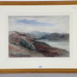 Bernard Walter Evans RI (1843 - 1922), landscape in North Wales, watercolour, 34cm x 49cm, framed