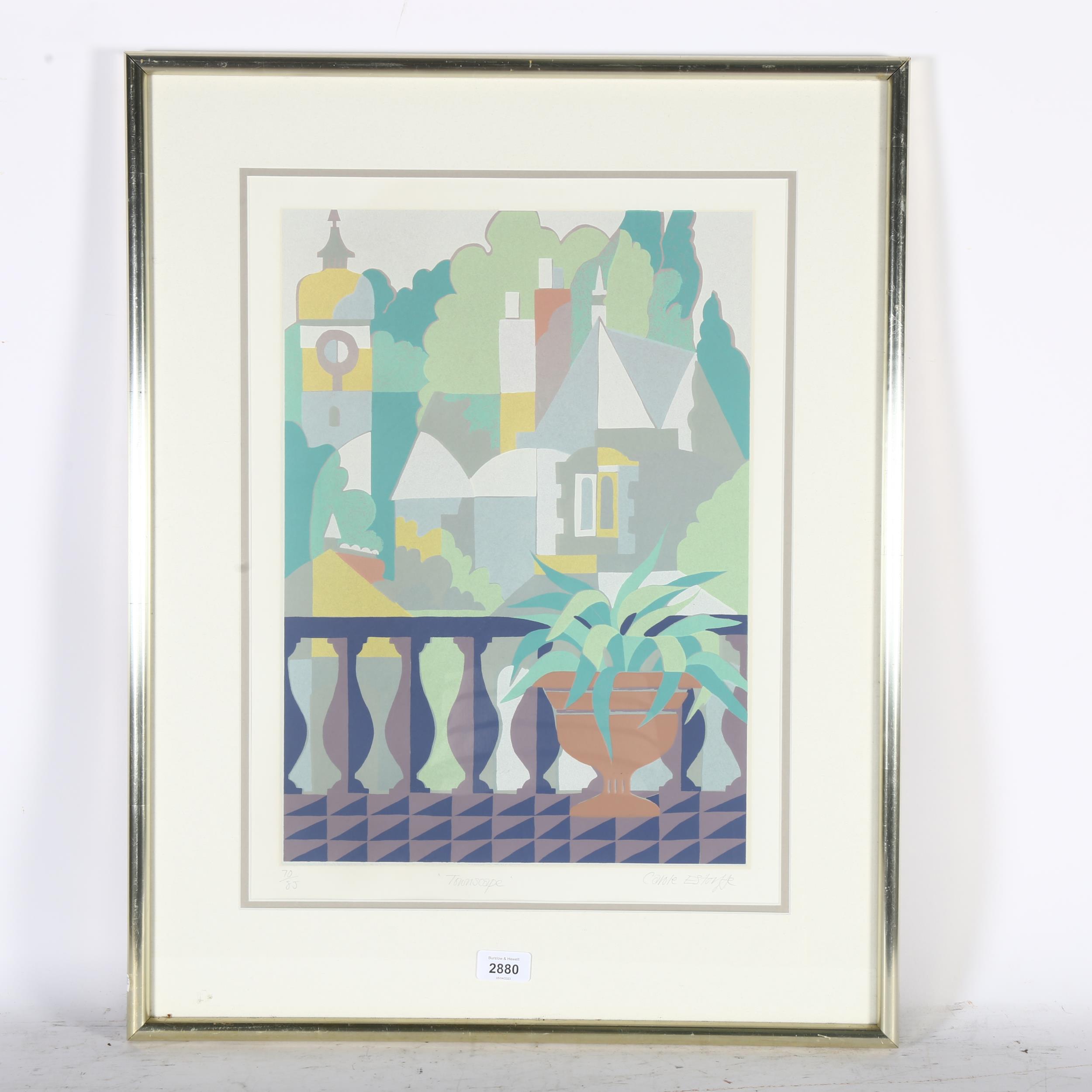 A limited edition lithograph, 70/85 "townscape", signed lower right, 71cm x 56cm overall - Image 2 of 2