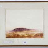 Ken Hildrew, watercolour and wash, study of Ashdown Forest, 49cm x 58cm overall, framed
