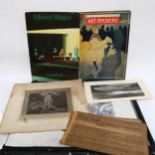 Edward Hopper, post book containing 6 prints, an Art Nouveau poster book containing 6 prints, and