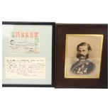 An original photograph of Matthew Dixon VC (1821 - 1905), together with an interesting framed re-