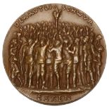 Karl Goetz bronze medallion, cast in 1923 by Rutli Schwur of Essen, diameter 3.5cm Good condition