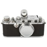 Leica Mk III 1934 35mm camera, with Elmar F5cm lens and rare Elmar 5cm Leitz viewfinder, serial