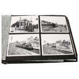 RAILWAY INTEREST - album of original photographs, circa 1960s, mainly Sussex steam trains and