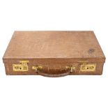 Victorian/Edwardian crocodile skin briefcase, with fitted interior, 36 x 23cm General abrasions
