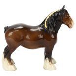 BESWICK - Shire horse, height 21.5cm, length 25cm Perfect condition