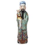 A Chinese porcelain standing figure with child, height 46cm Perfect condition