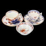 19th century Newhall cup and saucer, Minton cup and saucer, and Oriental tea bowl All in very good