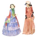 Royal Doulton figure, Rita, HN1450, height 18cm, and Maureen HN1770, height 19cm (2) Both perfect