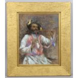 William Petrie (1870 - 1937), Indian musician, coloured pastels, 40cm x 31cm, framed Good condition