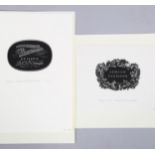 Richard Shirley Smith, 2 engravings, bookplates, signed in pencil, dated 1980, unframed (2) Good