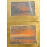W S Goodwin, pair of sunset cloud studies, watercolours, both signed and dated 1885, 23cm x 34cm,