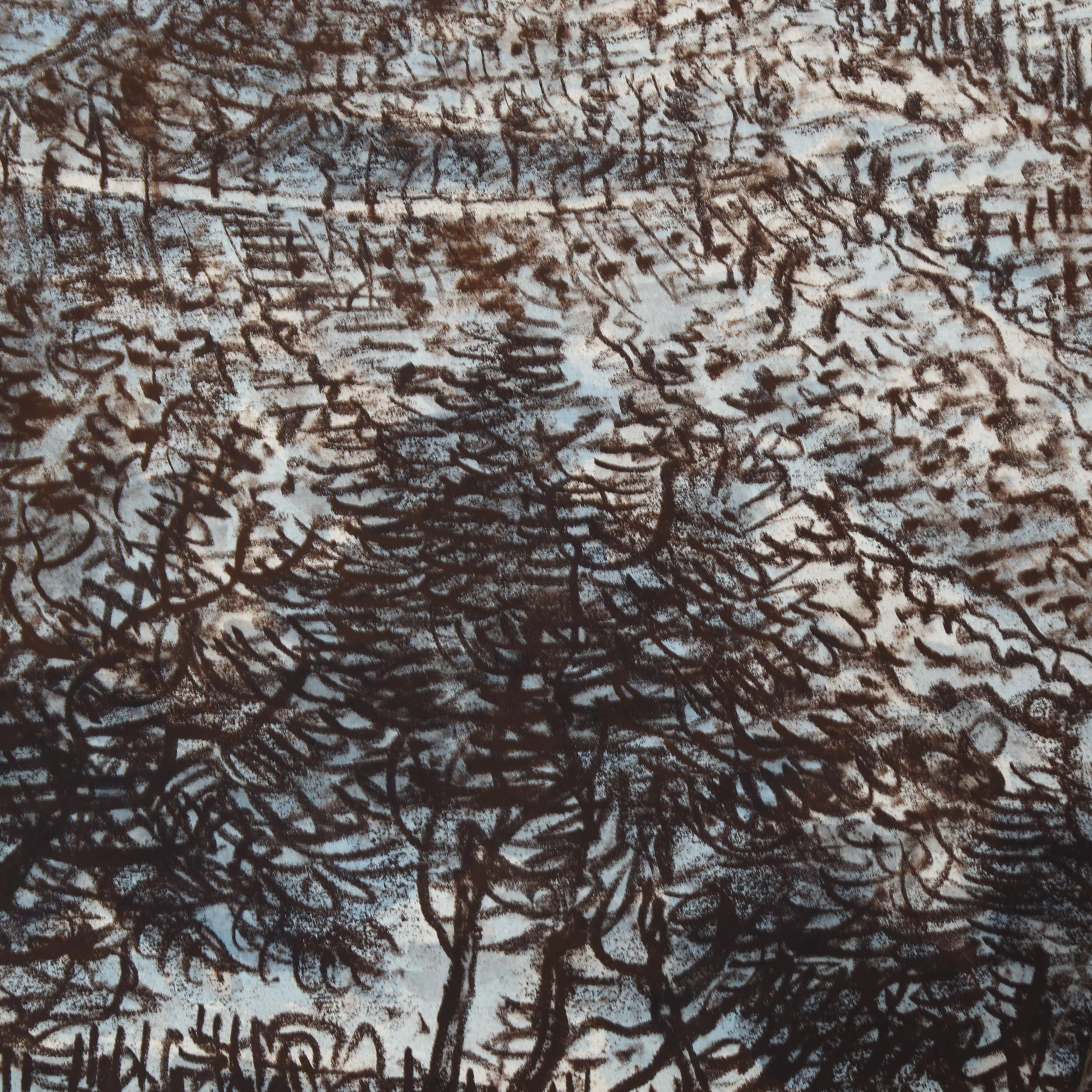 Gerald Ososki, Tuscany landscape, crayon/pastel on card, exhibited at the RBA 1960, signed, 47cm x - Image 4 of 4