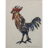 Alfred Cohen (1920 - 2001), bantam 1991, ink and watercolour, signed, 16cm x 12cm, framed,