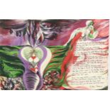 Ceri Richards (1903 - 1971), Dylan Thomas poem, original lithograph published 1945, sheet 24cm x