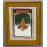 Rajasthan School, study of an Indian dancer, 19th century gouache, sheet size 25cm x 18cm, framed