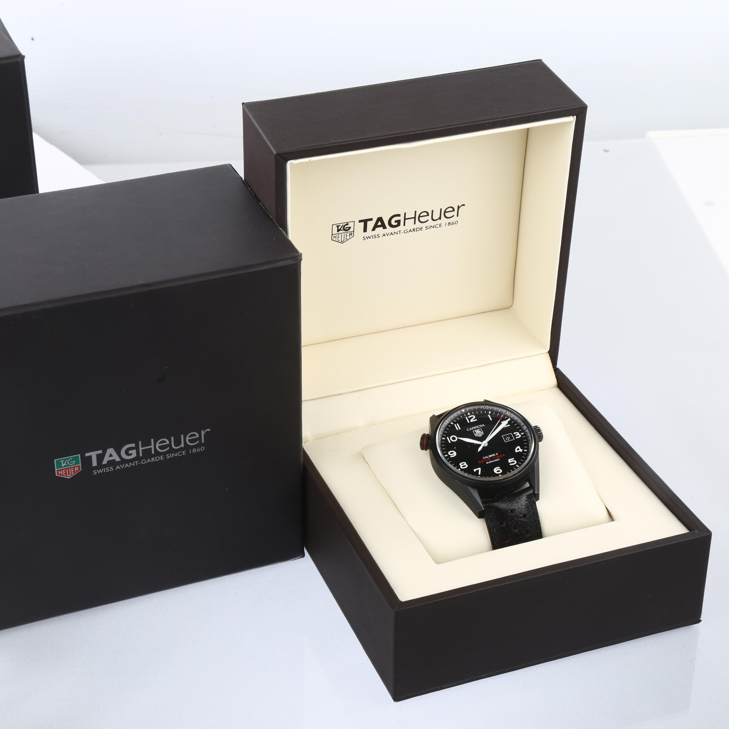 TAG HEUER - a black coated titanium Carrera Drive Timer automatic wristwatch, ref. WAR2A80, circa - Image 5 of 5