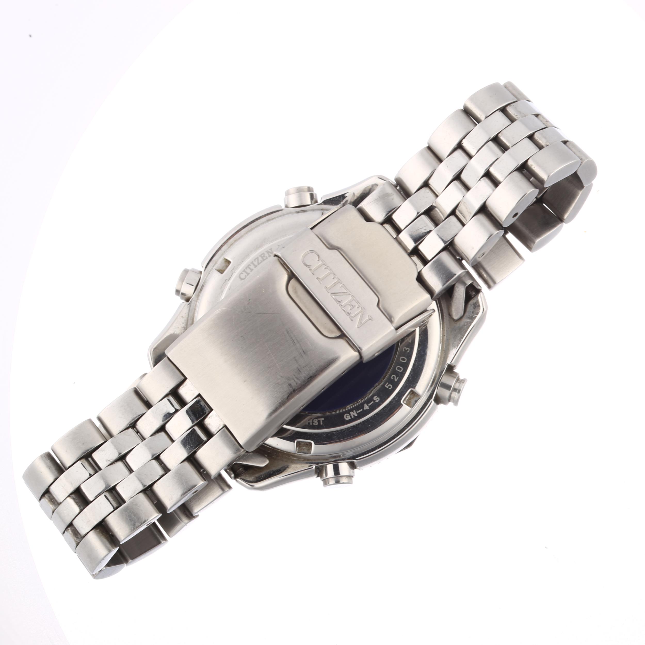 CITIZEN - a stainless steel Navihawk World Time Blue Angels quartz chronograph bracelet watch, - Image 3 of 5