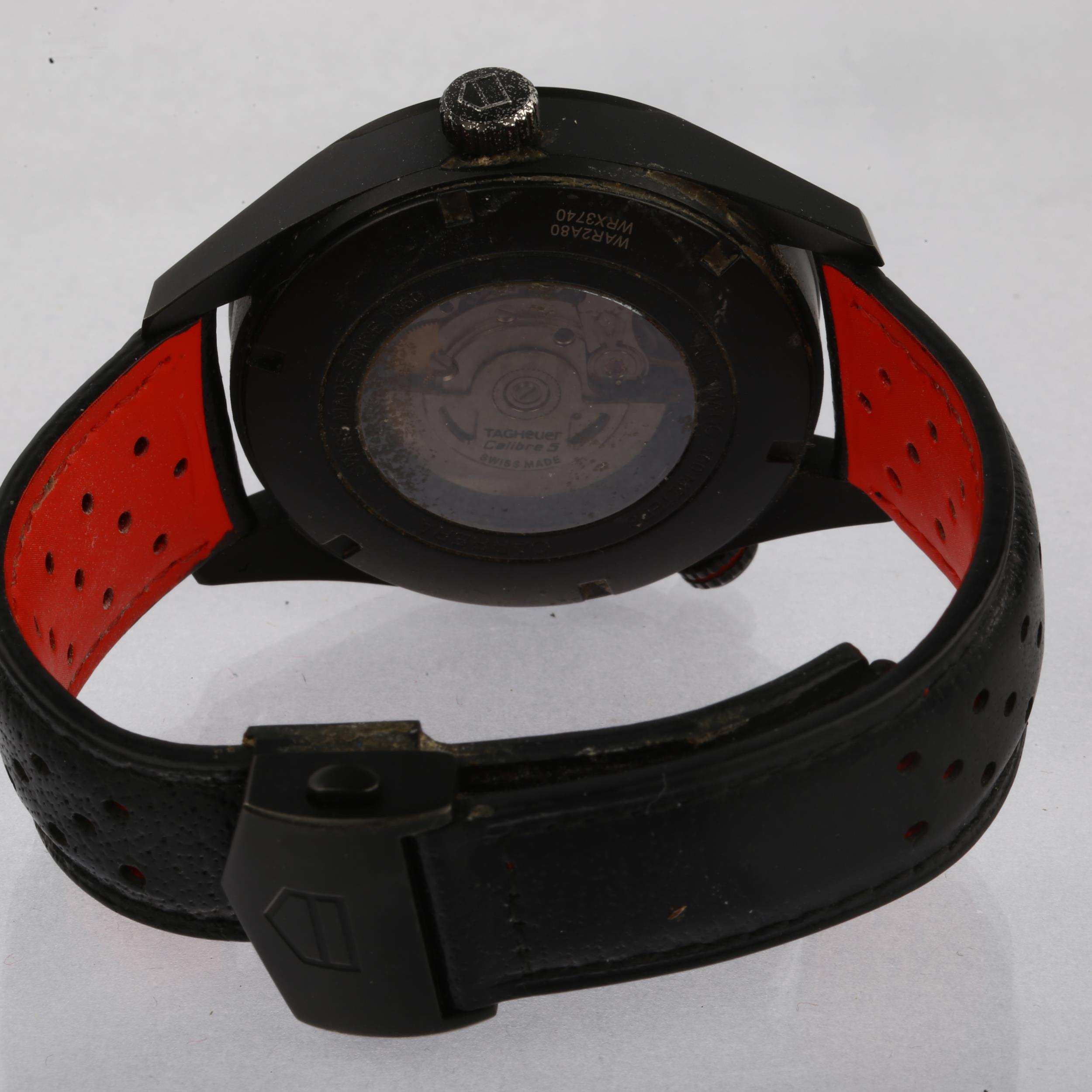 TAG HEUER - a black coated titanium Carrera Drive Timer automatic wristwatch, ref. WAR2A80, circa - Image 4 of 5