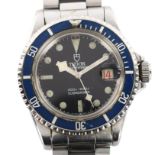 TUDOR - a stainless steel Submariner Snowflake Prince Oysterdate automatic bracelet watch, ref.