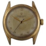 ROLEX - a 10K gold Oyster Precision mechanical wristwatch head, ref. 6022, circa 1952, silvered dial