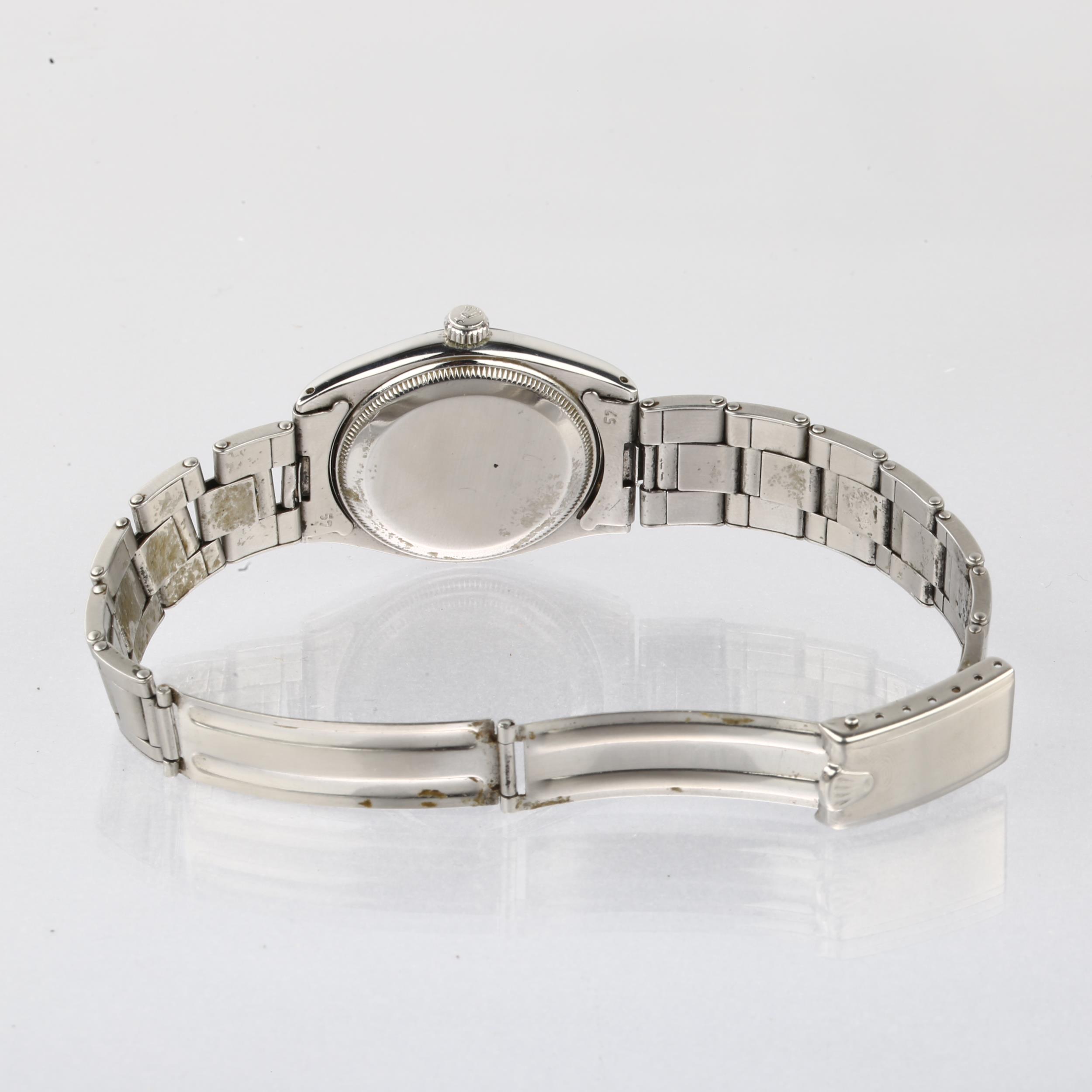 ROLEX - a Vintage stainless steel Oyster Perpetual automatic bracelet watch, ref. 6564, circa - Image 5 of 5