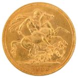 A Queen Victoria 1888 gold full sovereign coin, Jubilee bust, 7.9g Light wear to high points and a