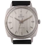 TISSOT - a stainless steel Seastar mechanical wristwatch, silvered dial with baton hour markers