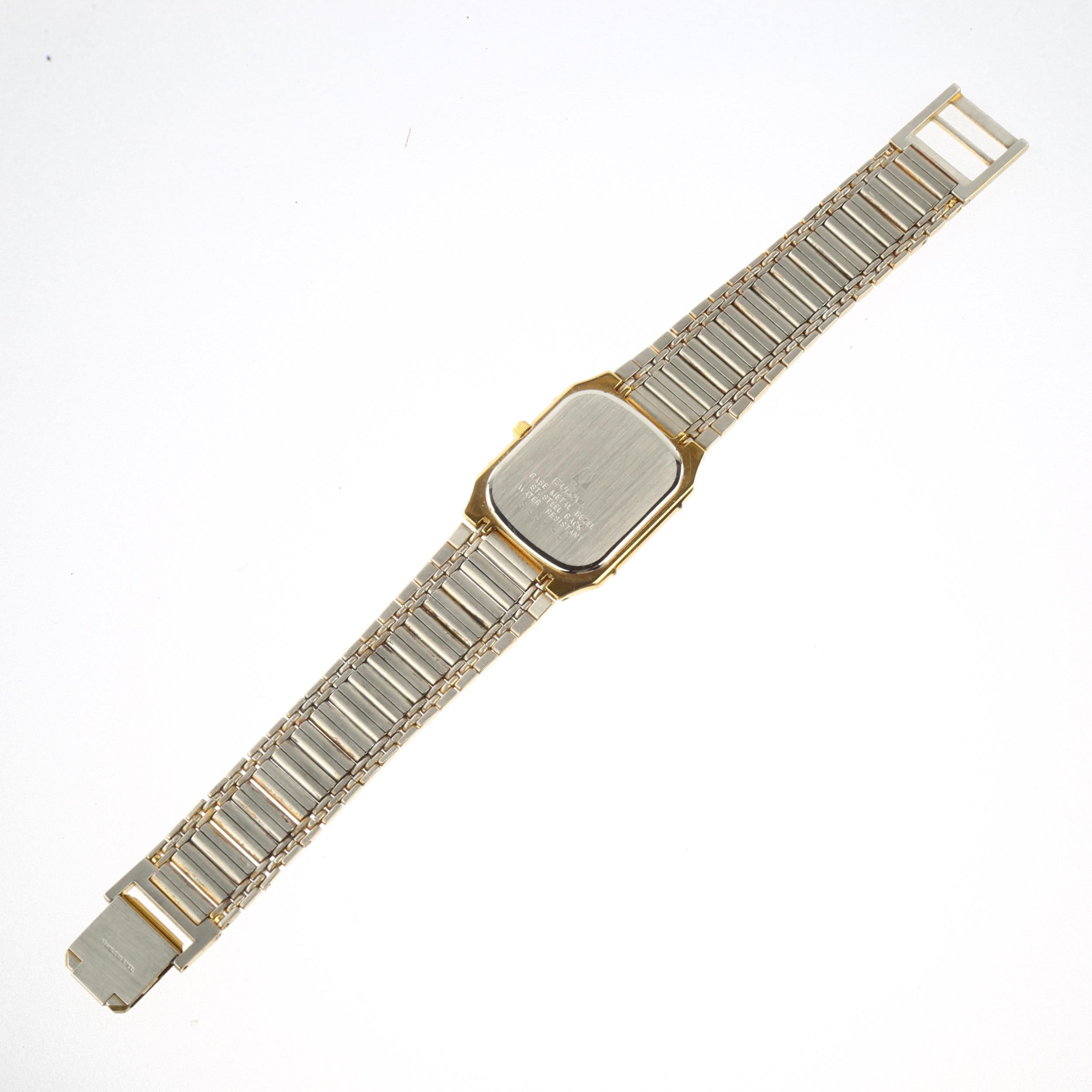 BULOVA - a gold plated stainless steel Super Seville quartz bracelet watch, white dial with Arabic - Image 3 of 5