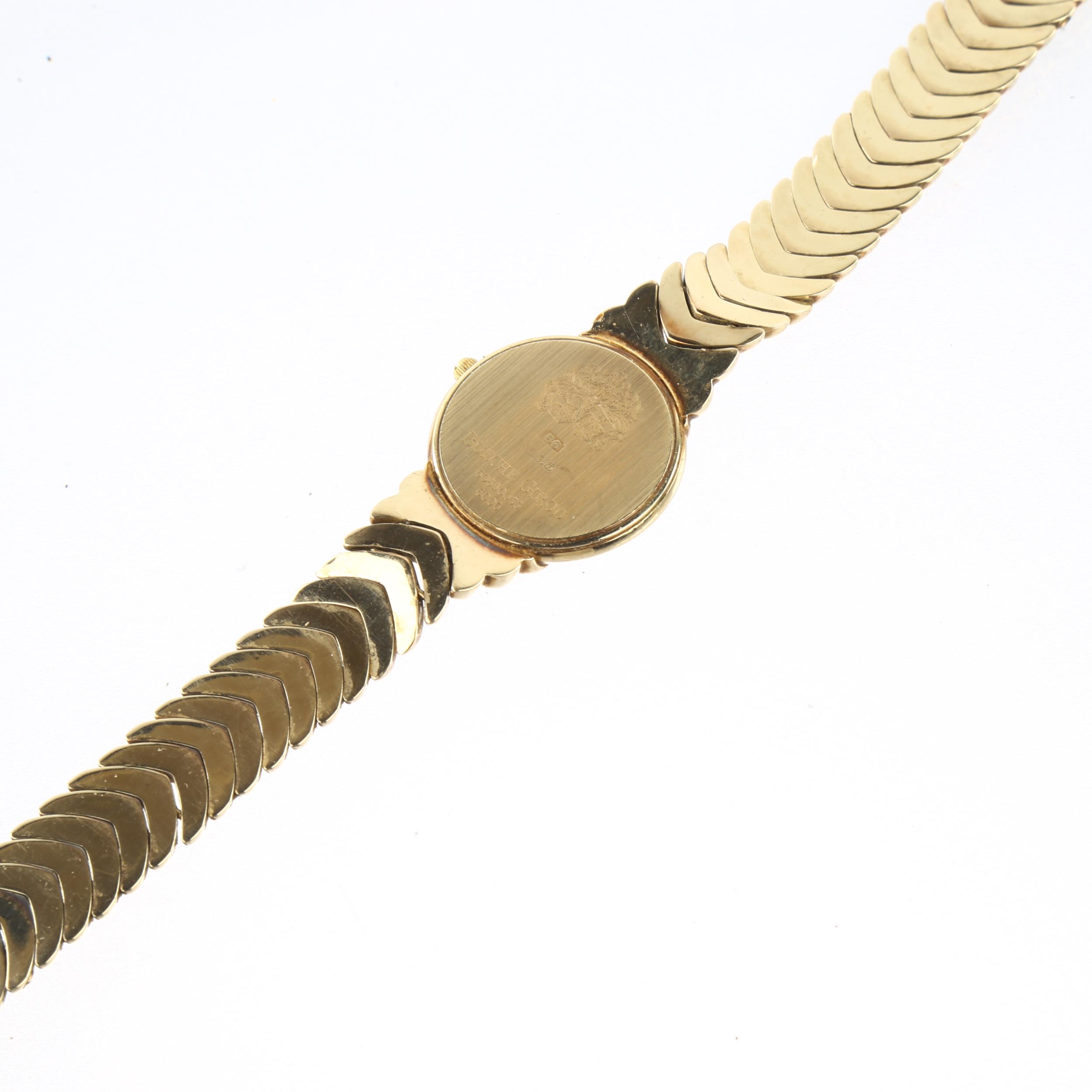 BUECHE GIROD - a lady's 9ct gold quartz bracelet watch, ref. 6006, white dial with Roman numeral - Image 4 of 5