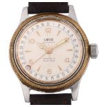 ORIS - a bi-metal Big Crown Pointer Date automatic wristwatch, ref. 7463B, silvered dial with gilt
