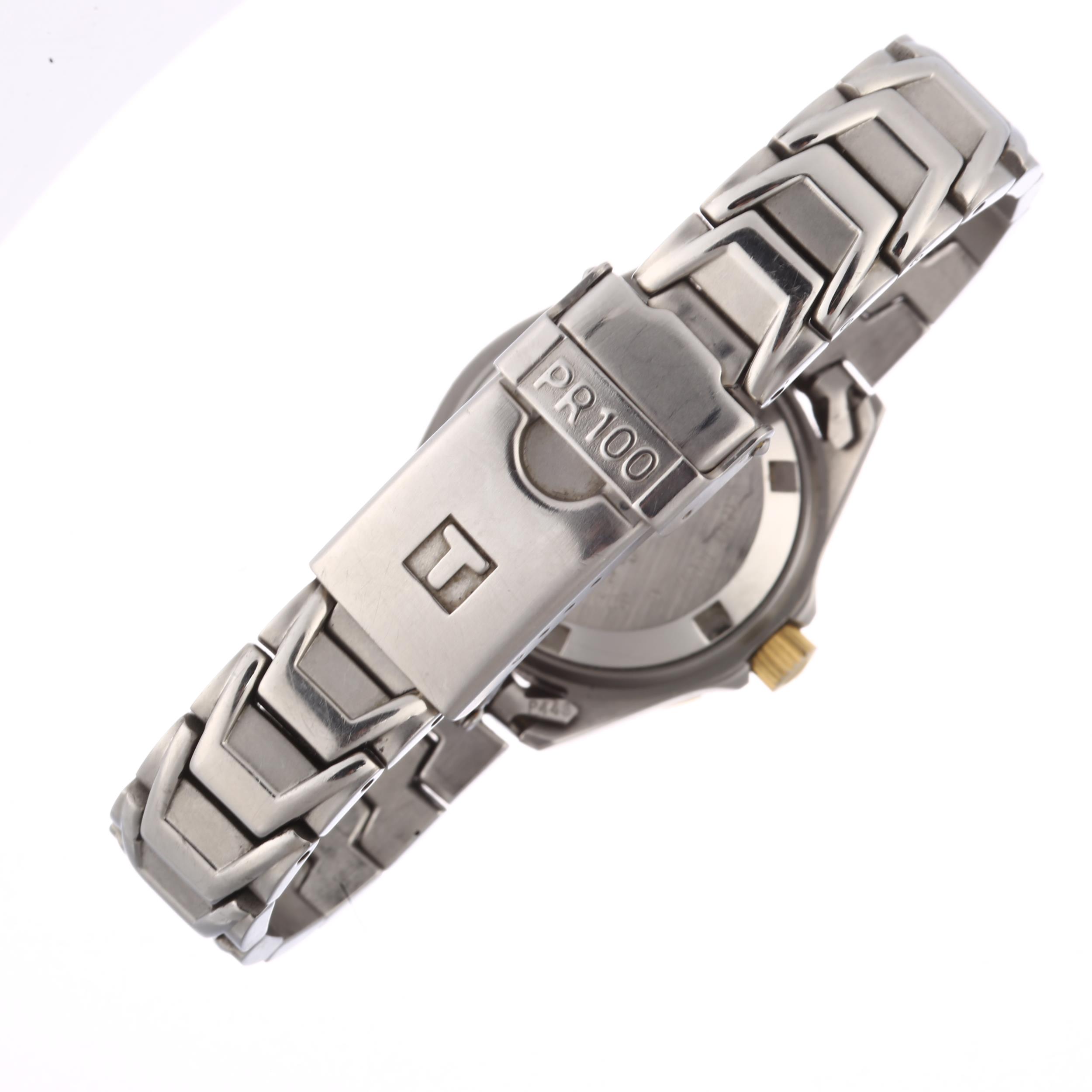 TISSOT - a lady's stainless steel PR100 quartz bracelet watch, white dial with gilt luminous dot - Image 3 of 5