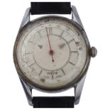 TERIAM - a Vintage stainless steel mechanical wristwatch, ref. 317-345, circa 1960s, stepped