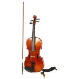 A modern half-size violin, cased, L32cm The violin is in good condition, there are very few signs of
