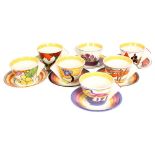 ROYAL STRATFORD - a collection of Clarice Cliff limited edition Centenary cups and saucers,