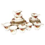 Royal Albert Old Country Roses tea set for 6 people, and matching items