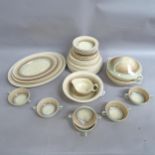 Vintage Susie Cooper banded dinnerware, including tureens, and 4 Crown Derby cups
