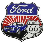 A Ford Route 66 coloured enamel sign, width 30.5cm
