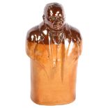 A Doulton Lambeth salt glaze stoneware figural Lord Haldane spirit flask, registration no. 556613,