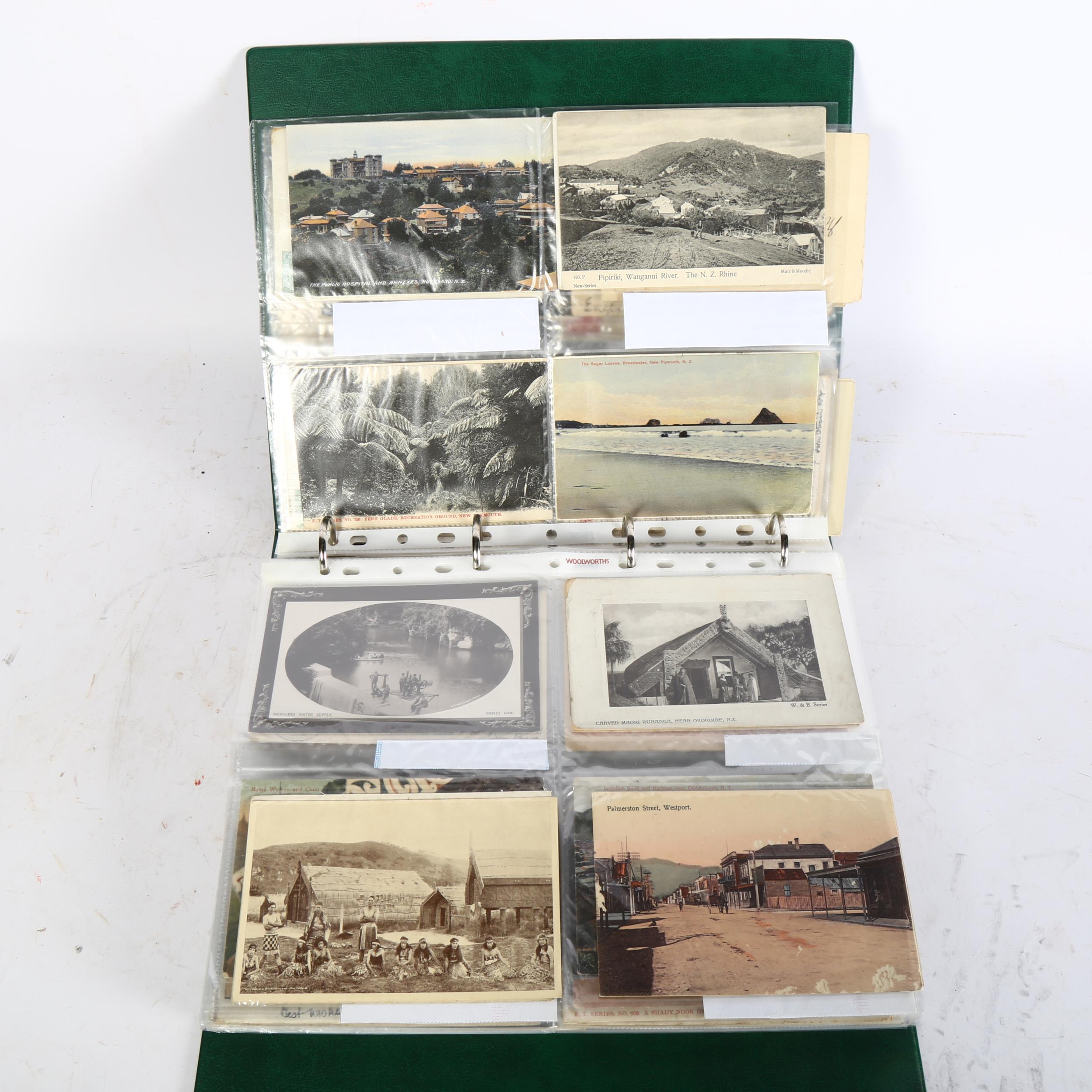 A mixed postcard album, including some early 20th century and later, all views of New Zealand (New - Image 2 of 2