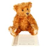 STEIFF - Year British Collector's Teddy Bear 2005, Golden Apricot, limited edition of 4000 pieces,