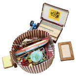A quantity of Vintage items, including the Castle Printing Set, in original box, a Vintage wooden